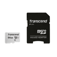 Transcend 64GB Micro SDXC Class10 UHS-1 Memory Card with Adapter