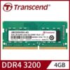 TRANSCEND 4GB JM DDR4 3200MHZ SO-DIMM LAPTOP RAM